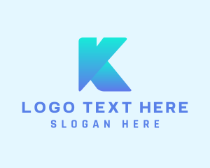 Modern Gradient Company Letter K logo design