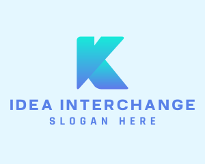 Modern Gradient Company Letter K logo design