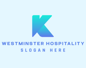 Modern Gradient Company Letter K logo design