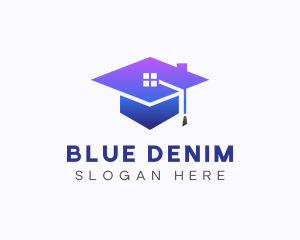 Blue Graduation House logo design