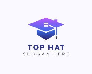 Blue Graduation House logo design