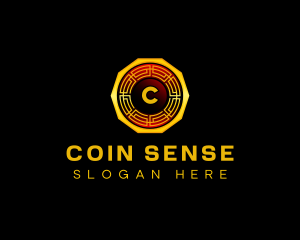 Coin Digital Cryptocurrency logo design