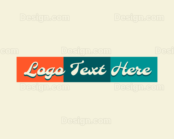 Summer Retro Banner Logo