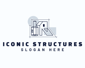 Building Plan Structure logo design