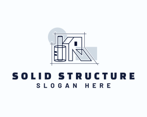 Building Plan Structure logo design