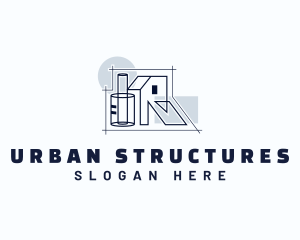 Building Plan Structure logo design