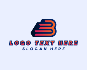 Gradient App Letter B logo