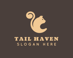 Brown Cat Tail logo design