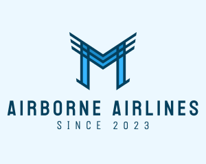 Airline Wings Letter M logo