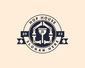 House Pipe Plumbing logo design