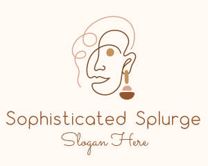 Sophisticated Woman Earring logo design