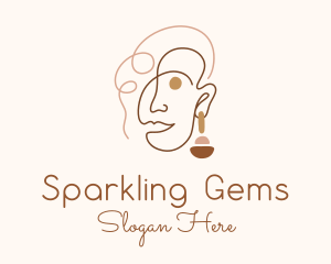 Sophisticated Woman Earring logo design