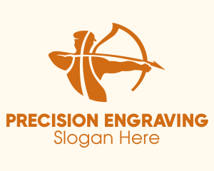 Orange Basketball Archery logo design