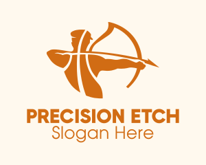 Orange Basketball Archery logo design