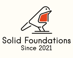 Monoline Robin Bird logo