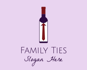 Wine Bottle Tie  logo design