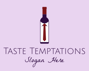 Wine Bottle Tie  logo design