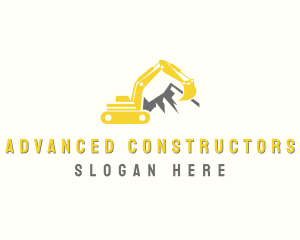 Contractor Mountain Excavator logo design