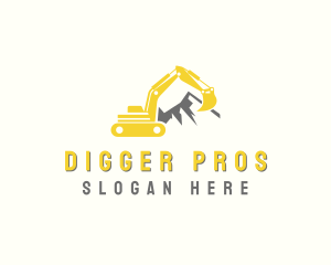 Contractor Mountain Excavator logo design