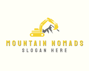 Contractor Mountain Excavator logo design