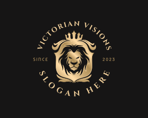 Lion Royal Crown logo design