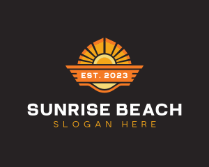 Sun Beach Resort Travel logo design