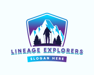 Hiking Mountain Outdoor logo design