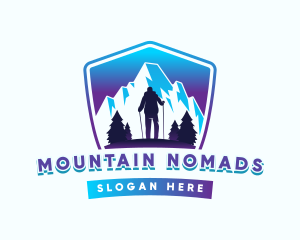 Hiking Mountain Outdoor logo design