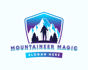 Hiking Mountain Outdoor logo design