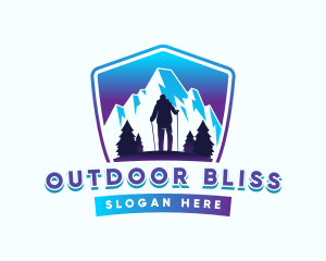 Hiking Mountain Outdoor logo design