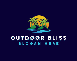 Palm Tree Island Resort logo design