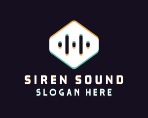 Digital Sound Hexagon  logo design