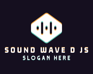 Digital Sound Hexagon  logo design