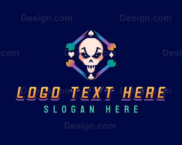 Arcade Game Skull Logo