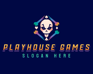 Arcade Game Skull logo design