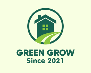 Modern Green Home logo design