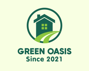 Modern Green Home logo design