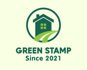 Modern Green Home logo design