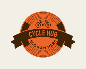 Retro Biking Badge logo design