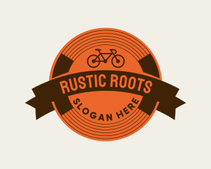 Retro Biking Badge logo design