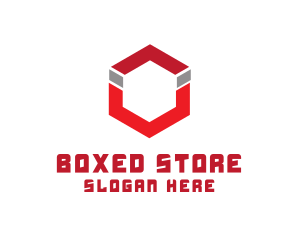 Magnet Hexagon Cube logo design