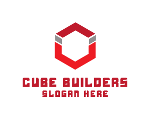 Magnet Hexagon Cube logo design