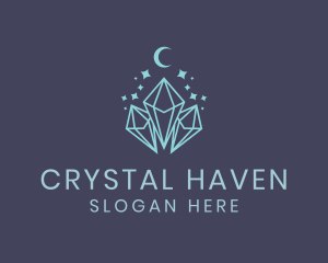 Crystal Jewelry Fashion logo design