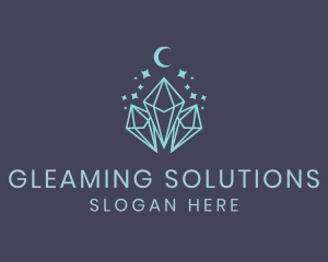 Crystal Jewelry Fashion logo design