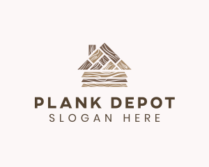 Wood Plank Carpentry logo design