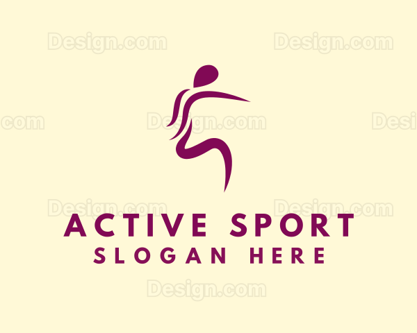 Female Fitness Workout Logo