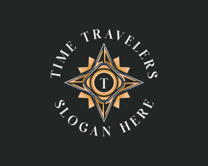 Travel Compass Navigation logo design