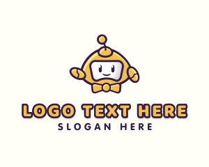 Cute Happy Robot  logo
