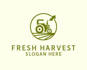 Tractor Farm Crop Logo