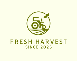 Tractor Farm Crop logo design